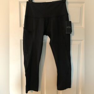 New York Laundry Capri Length High Waisted Leggings w/ Pockets S